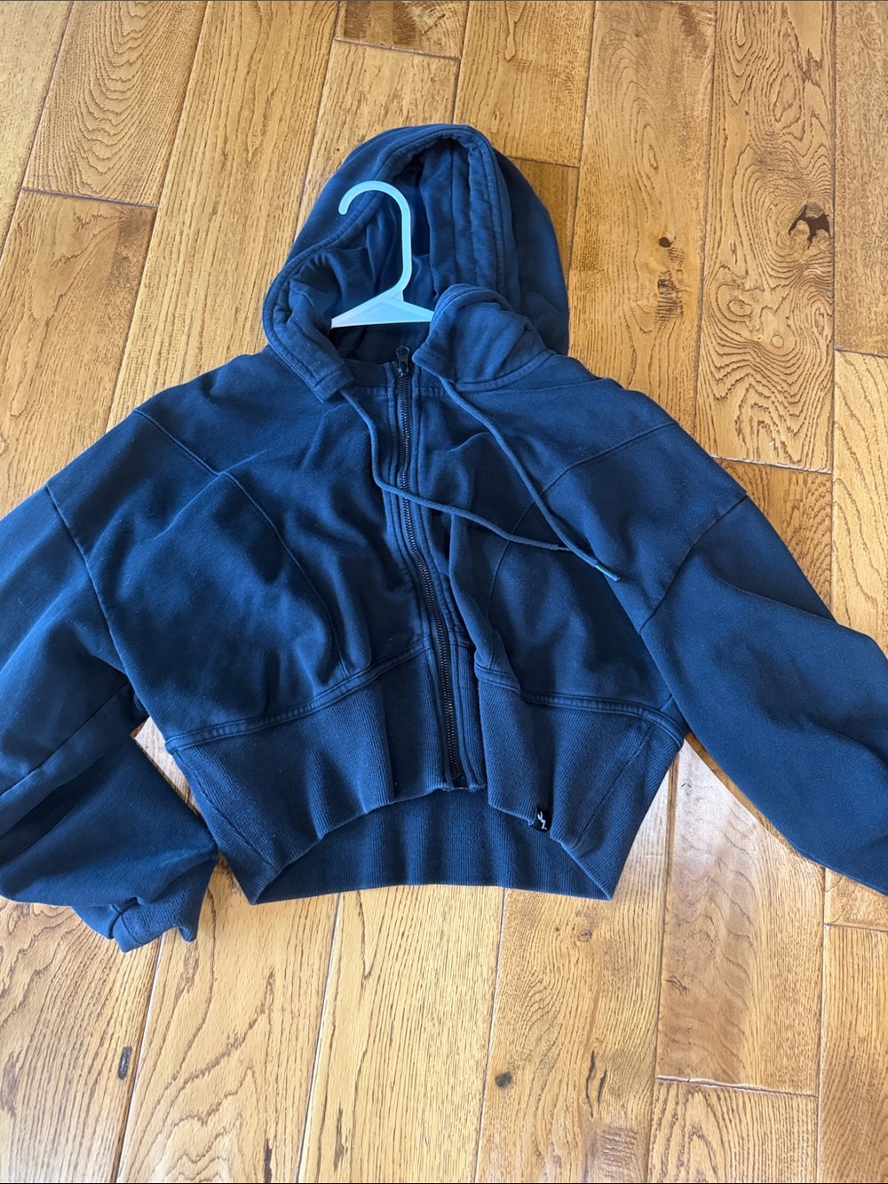 JoyLab Washed Black Cropped Hooded  Jacket